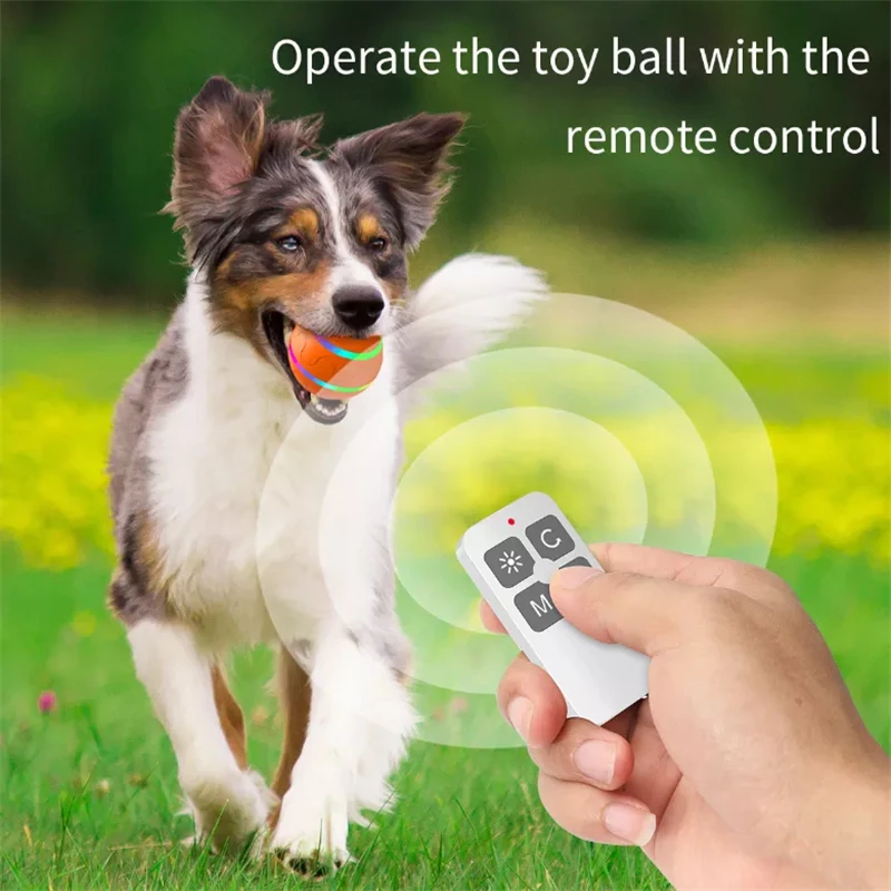 Balle-interactive-intelligente-pour-animaux-de-compagnie-t-l-commande-clignotant-roulant-saut-rotatif-tanche-jouet-4