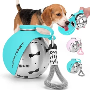 Gourde de promenade pour chien avec bol intégré