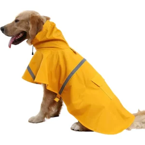 Cape de pluie à capuche réfléchissante pour chien