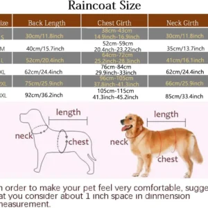 Cape de pluie à capuche réfléchissante pour chien – photo 2
